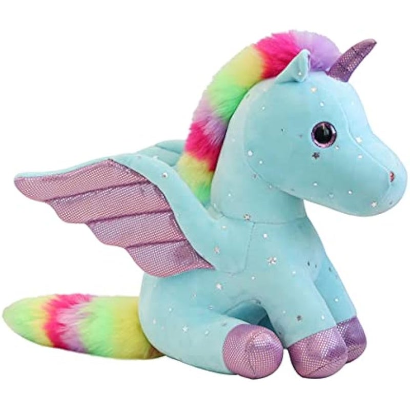 Wings Dragon Plush Toy Wings Unicorn Stuffed Animals Pterosaur Plush Flying Dragon Pillow Flying Uincorn Plushies Gifts for Fans Kids Boys Girls (Blue,7 Inches) - Image 4